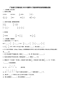 广东省江门市新会区2023年数学六下期末教学质量检测模拟试题含解析