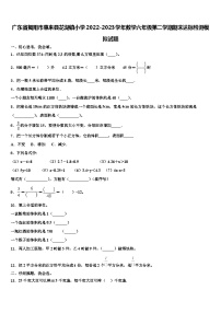 广东省揭阳市惠来县花湖镇小学2022-2023学年数学六年级第二学期期末达标检测模拟试题含解析