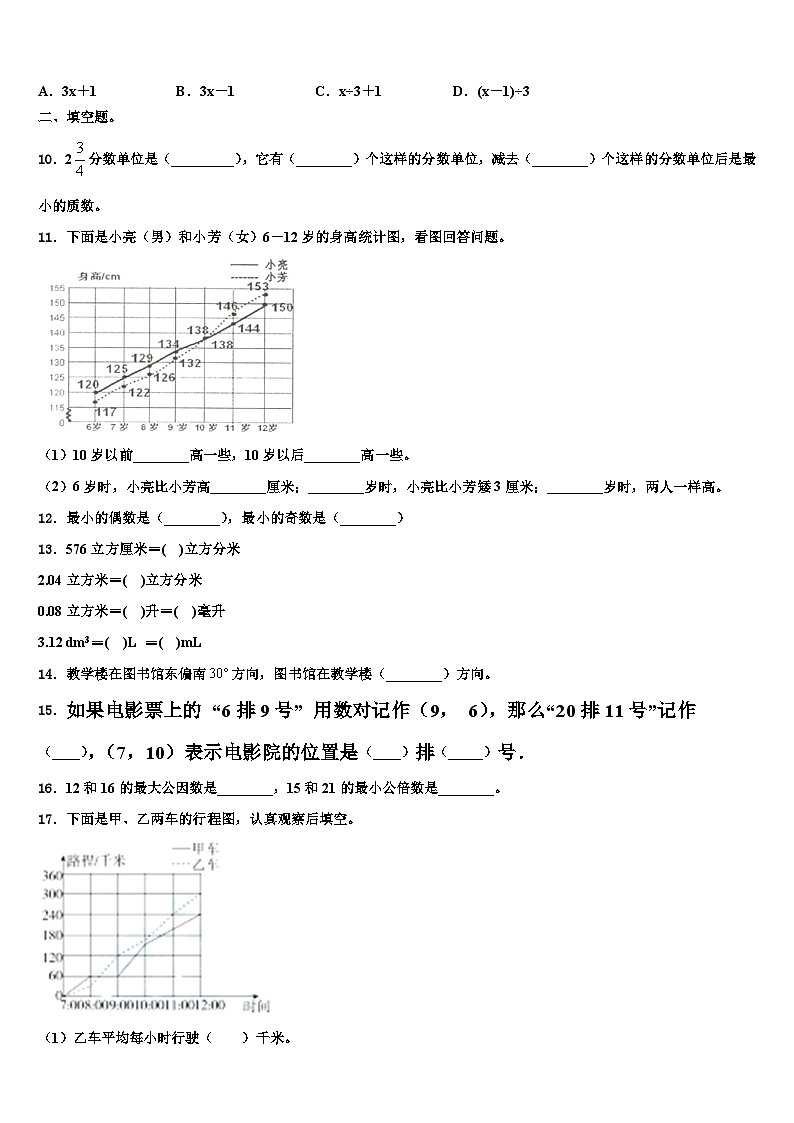 广东省韶关市四县、区2022-2023学年数学六下期末监测试题含解析第2页