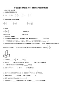 广东省阳江市阳东区2023年数学六下期末调研试题含解析