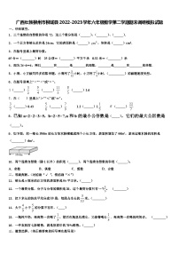 广西壮族柳州市柳城县2022-2023学年六年级数学第二学期期末调研模拟试题含解析