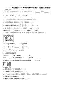 广州天河区2022-2023学年数学六年级第二学期期末调研试题含解析