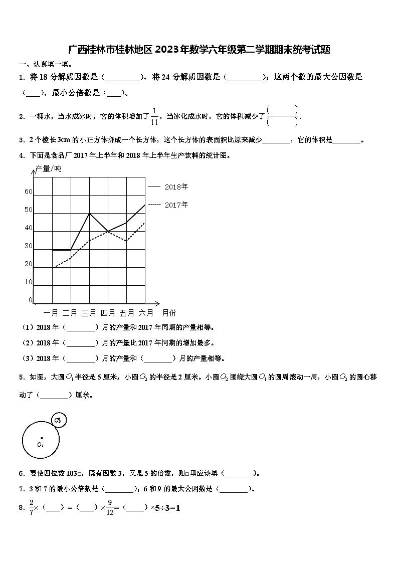 广西桂林市桂林地区2023年数学六年级第二学期期末统考试题含解析第1页