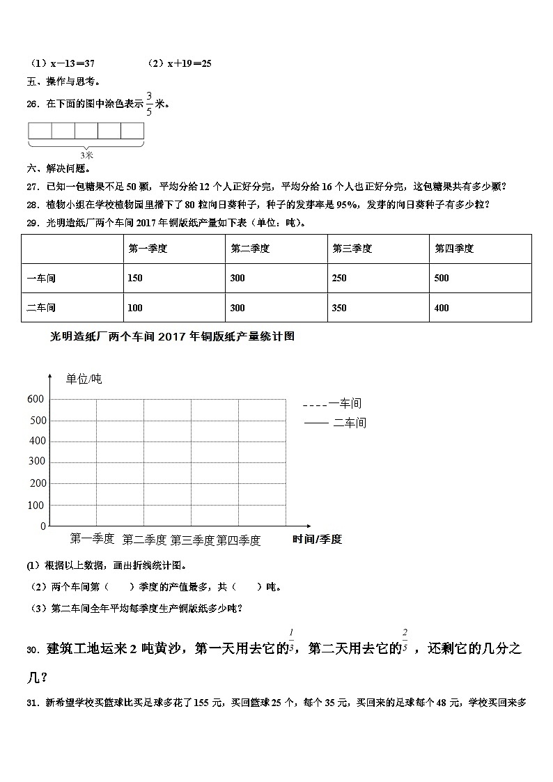 广西桂林市阳朔县2023年六年级数学第二学期期末联考试题含解析第3页