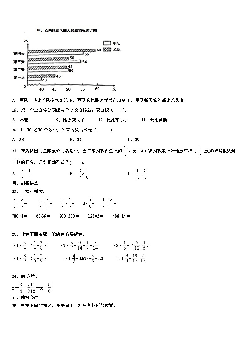 广西梧州市藤县2022-2023学年数学六年级第二学期期末监测模拟试题含解析第2页