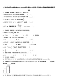 广西壮族百色市那坡县2022-2023学年数学六年级第二学期期末质量跟踪监视模拟试题含解析