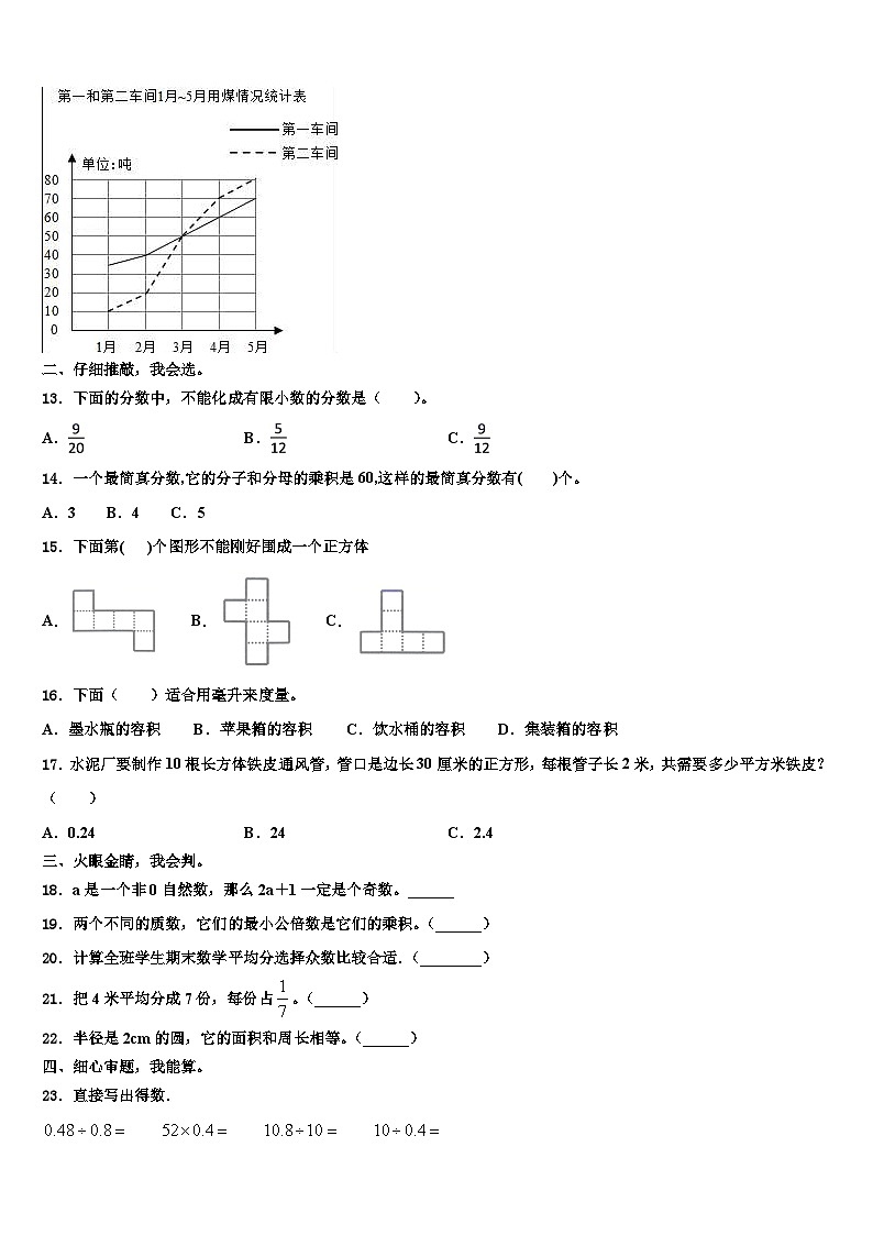 延川县2022-2023学年六年级数学第二学期期末达标测试试题含解析第2页