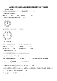 山西省长治市2023年六年级数学第二学期期末学业水平测试试题含解析