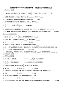 成都市彭州市2023年六年级数学第二学期期末达标检测模拟试题含解析