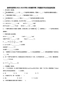 德州市夏津县2022-2023学年六年级数学第二学期期末学业质量监测试题含解析