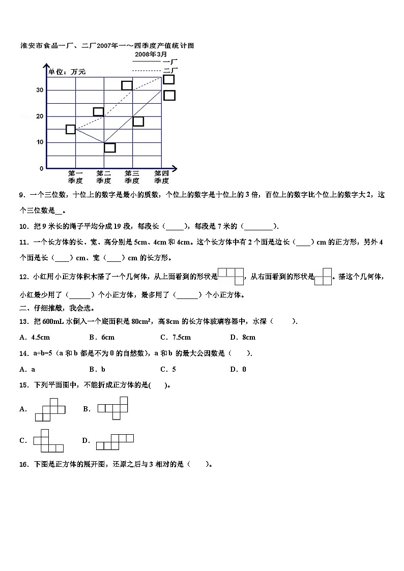 张家口市沽源县2023年数学六年级第二学期期末联考试题含解析第2页