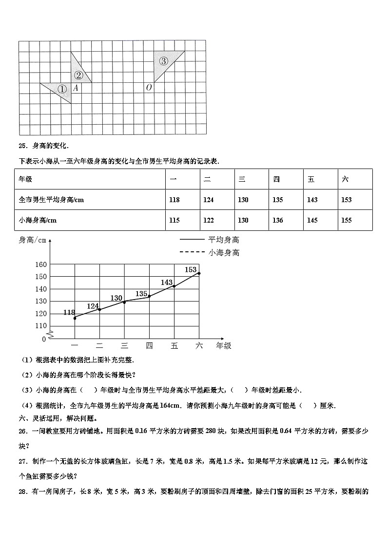 揭阳市2022-2023学年六年级数学第二学期期末检测试题含解析第3页