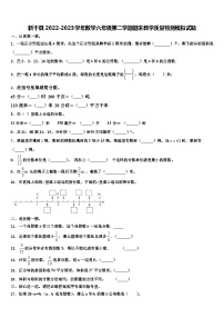 新干县2022-2023学年数学六年级第二学期期末教学质量检测模拟试题含解析