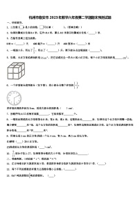 杭州市临安市2023年数学六年级第二学期期末预测试题含解析