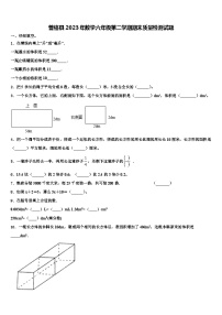 普格县2023年数学六年级第二学期期末质量检测试题含解析