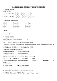 曲水县2022-2023学年数学六下期末复习检测模拟试题含解析