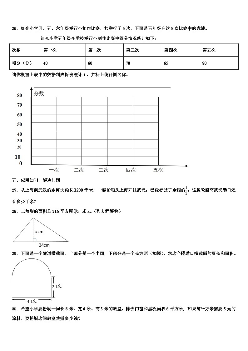 昭通市大关县2023年数学六下期末达标测试试题含解析03