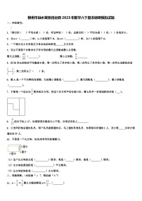 柳州市融水苗族自治县2023年数学六下期末调研模拟试题含解析