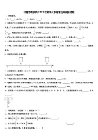 松原市乾安县2023年数学六下期末统考模拟试题含解析