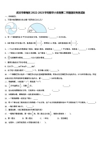 武汉市蔡甸区2022-2023学年数学六年级第二学期期末预测试题含解析