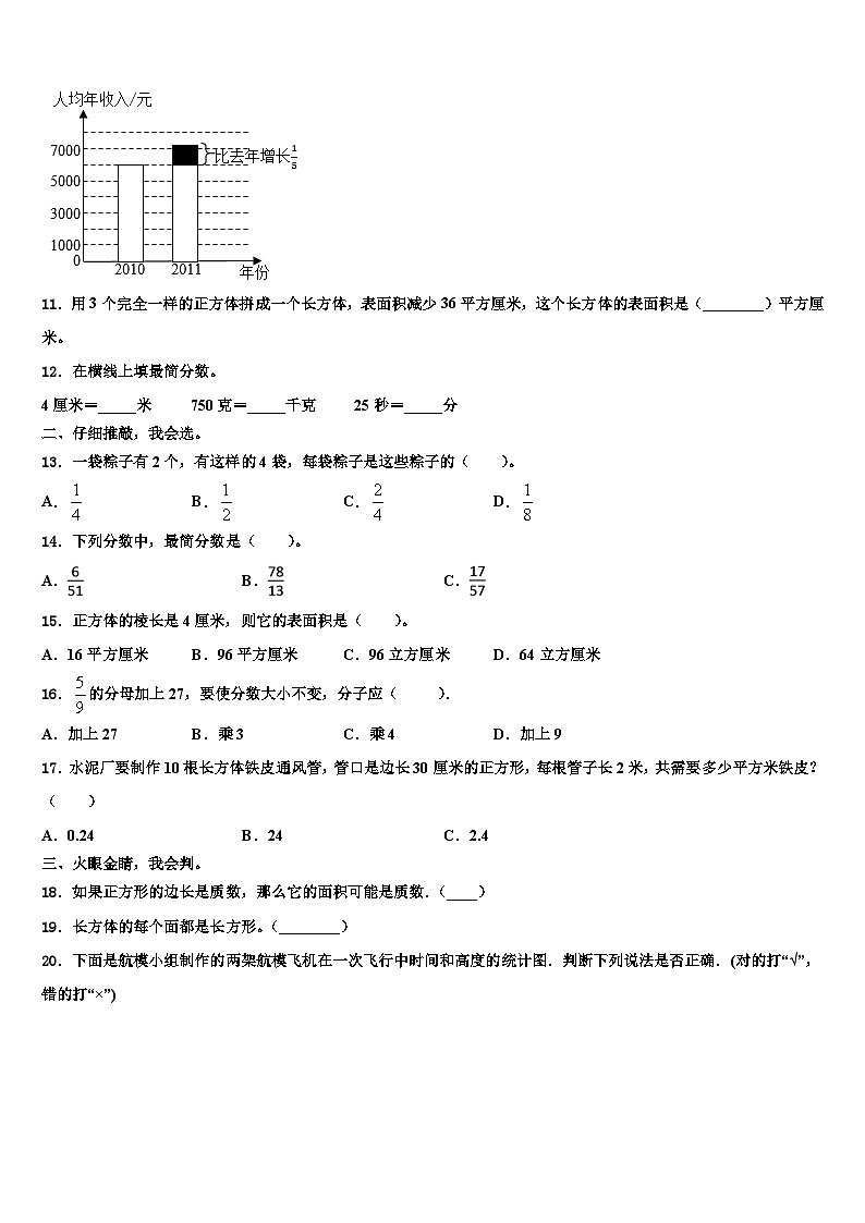 榆林市横山县2023年数学六下期末达标检测试题含解析第2页