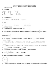 汉中市宁强县2023年数学六下期末检测试题含解析