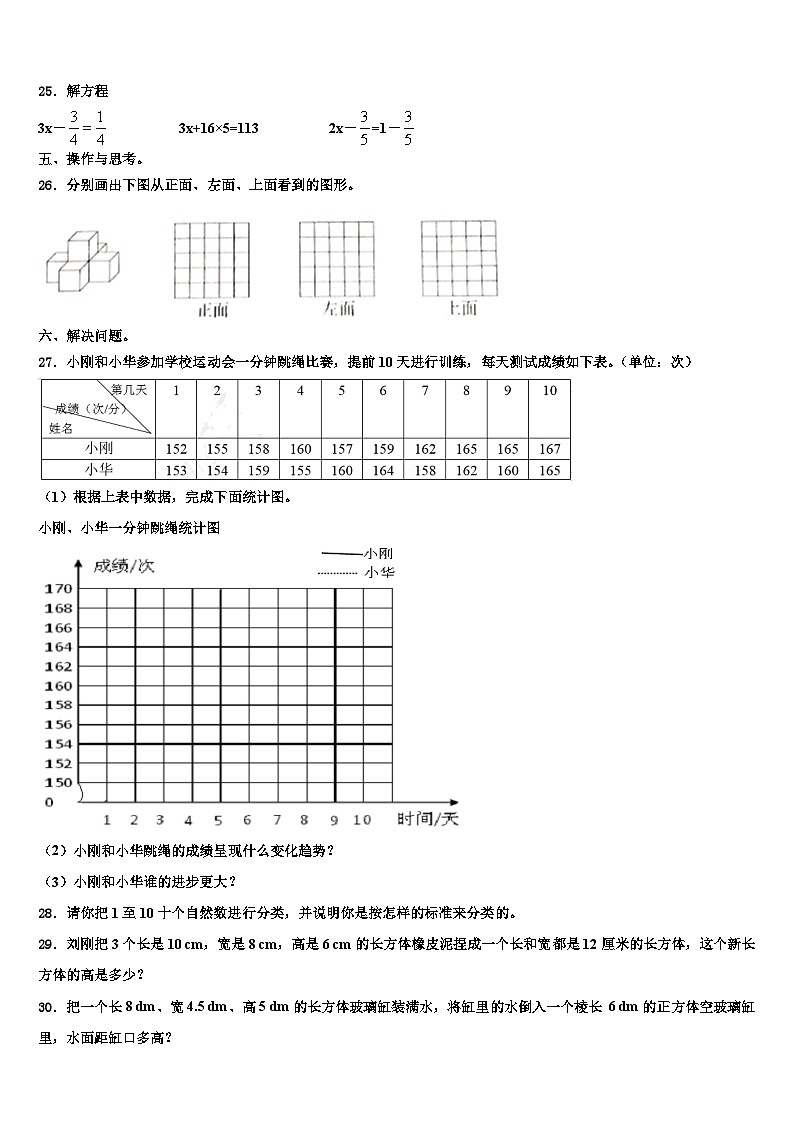 永胜县2022-2023学年六年级数学第二学期期末考试模拟试题含解析第3页