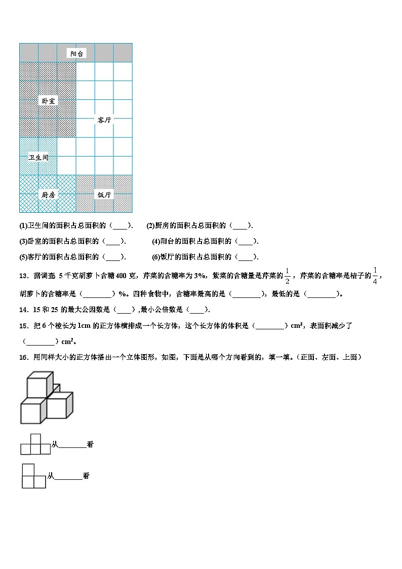 江苏省宿迁市宿城区2022-2023学年数学六年级第二学期期末统考模拟试题含解析第2页