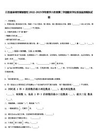 江苏省徐州市某联盟校2022-2023学年数学六年级第二学期期末学业质量监测模拟试题含解析