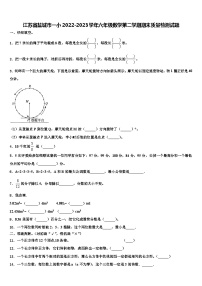 江苏省盐城市一小2022-2023学年六年级数学第二学期期末质量检测试题含解析