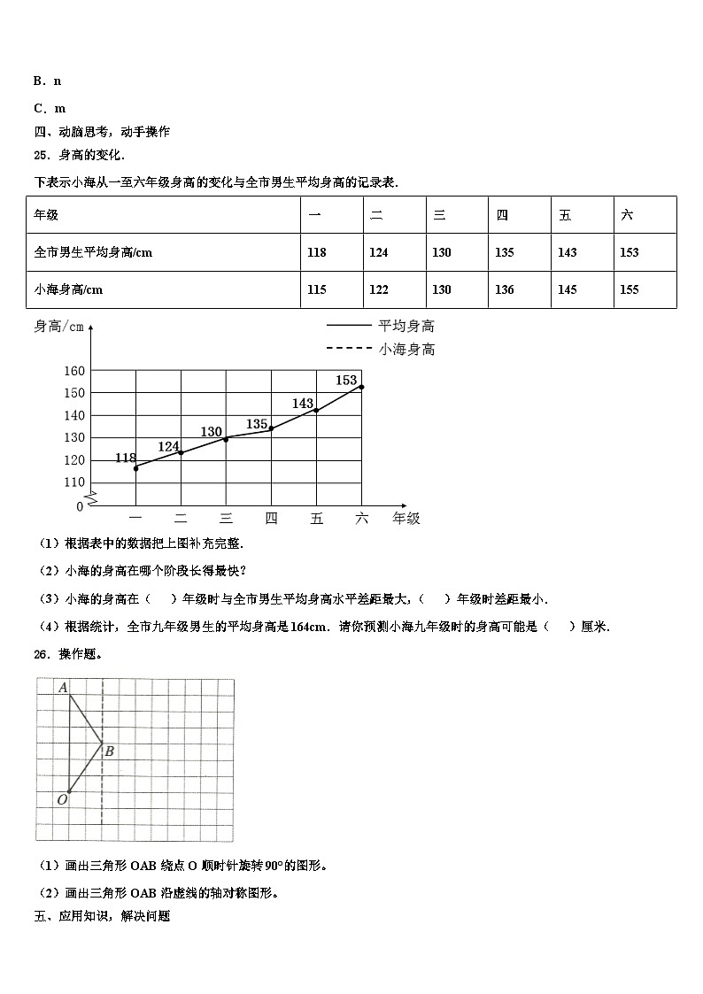 江苏省扬州市江都区龙川小学2022-2023学年六年级数学第二学期期末监测试题含解析03