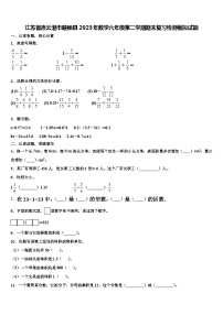 江苏省连云港市赣榆县2023年数学六年级第二学期期末复习检测模拟试题含解析