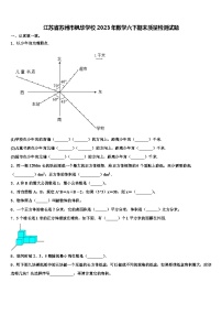 江苏省苏州市枫华学校2023年数学六下期末质量检测试题含解析