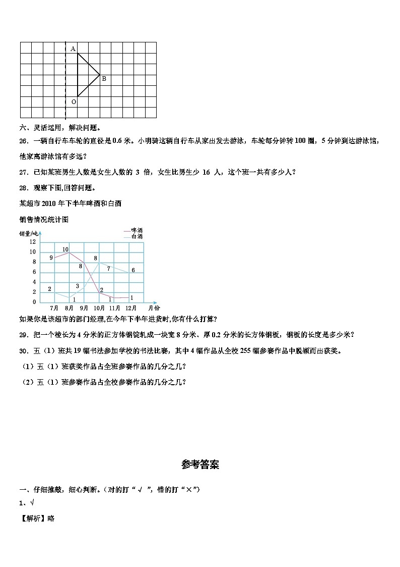 江西省上饶市余干县2022-2023学年数学六下期末考试试题含解析第3页