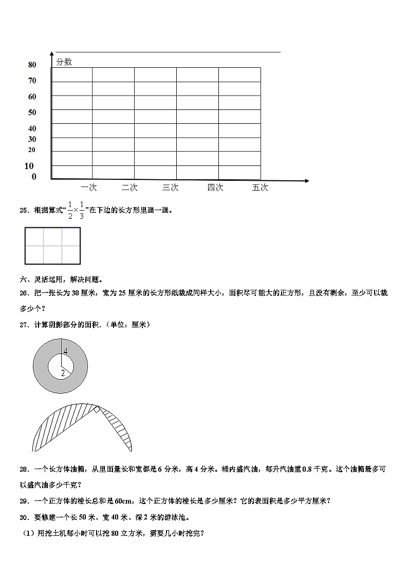 朔州市应县2023年数学六年级第二学期期末学业水平测试试题含解析03