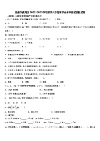 杭州市西湖区2022-2023学年数学六下期末学业水平测试模拟试题含解析