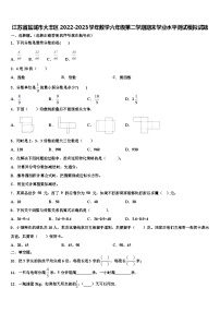 江苏省盐城市大丰区2022-2023学年数学六年级第二学期期末学业水平测试模拟试题含解析