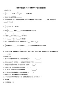 沧州市东光县2023年数学六下期末监测试题含解析