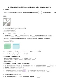 河北省南宫市私立实验小学2023年数学六年级第二学期期末监测试题含解析