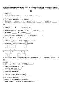 河北省邢台市临西县黎博寨校区2022-2023学年数学六年级第二学期期末达标检测试题含解析