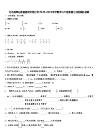 河北省邢台市临西县文博小学2022-2023学年数学六下期末复习检测模拟试题含解析