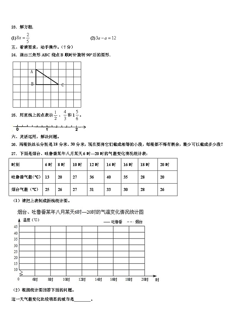 河南南阳内乡县2022-2023学年数学六年级第二学期期末质量跟踪监视试题含解析03