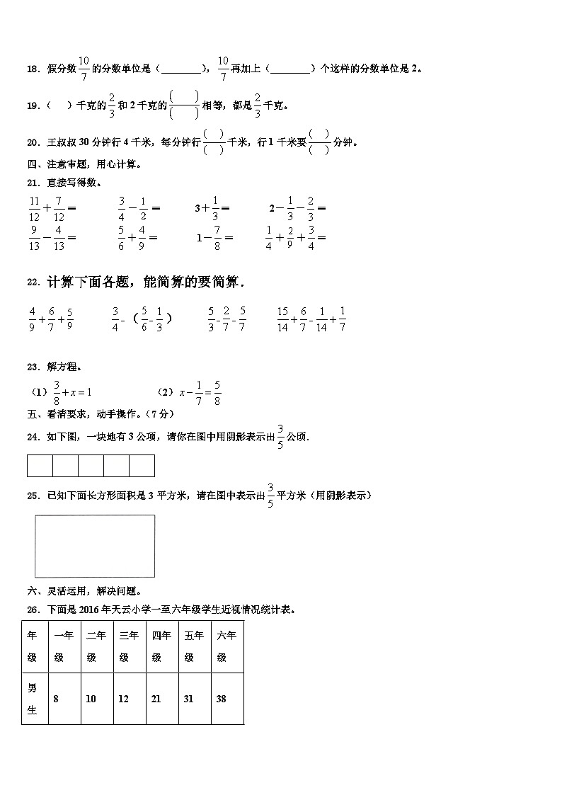 河北省秦皇岛海港区2022-2023学年数学六年级第二学期期末学业水平测试模拟试题含解析02