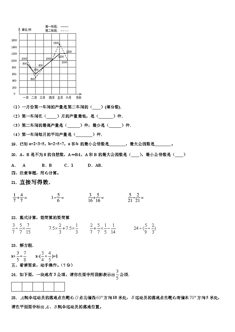 浦江县2022-2023学年数学六下期末学业水平测试试题含解析03
