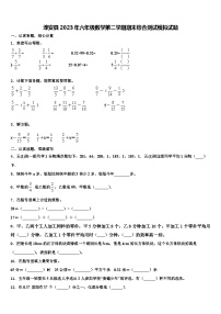 淳安县2023年六年级数学第二学期期末综合测试模拟试题含解析