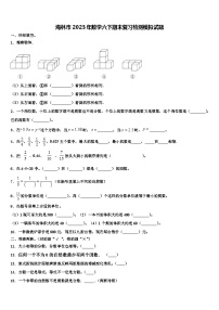 海林市2023年数学六下期末复习检测模拟试题含解析