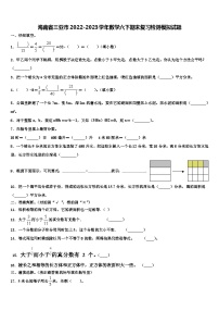 海南省三亚市2022-2023学年数学六下期末复习检测模拟试题含解析