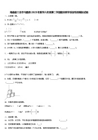 海南省三亚市屯昌县2023年数学六年级第二学期期末教学质量检测模拟试题含解析