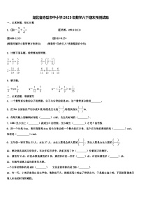 湖北省赤壁市中小学2023年数学六下期末预测试题含解析