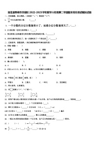 湖北省鄂州市华容区2022-2023学年数学六年级第二学期期末综合测试模拟试题含解析